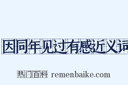 因同年见过有感近义词是什么意思的图片